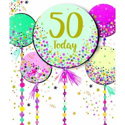 50 Today - Fødselsdagskort & kuvert - Paper Rose