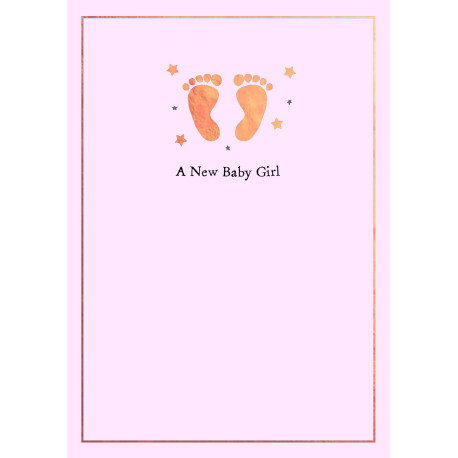 A New Baby Girl - Barselskort & kuvert - Paper Rose