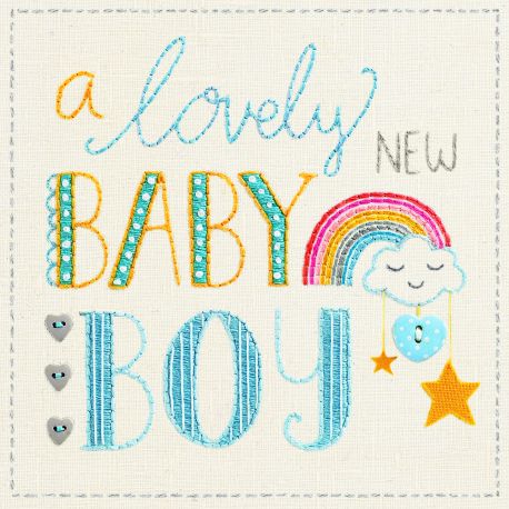 A Lovely Baby Boy - Barselskort & kuvert - Paper Rose