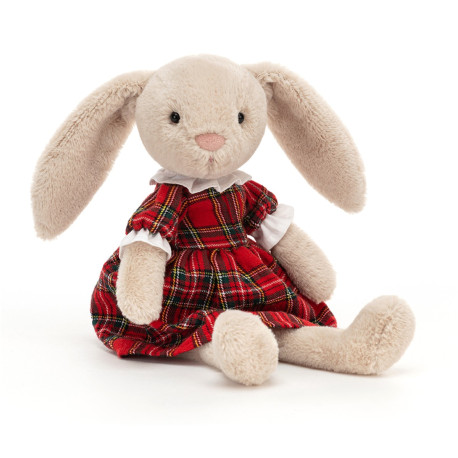 Lottie Kanin med skotskternet kjole - Bamse - Jellycat