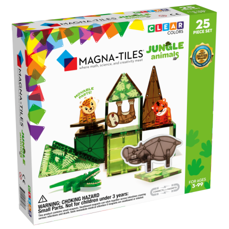 Jungle Animals - 25 stk. byggemagneter & dyr - Magna-Tiles