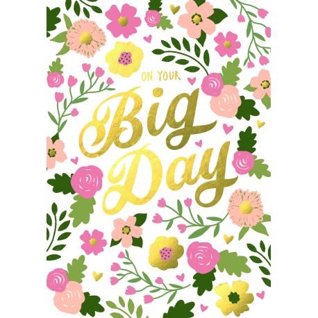 On Your Big Day med guld print - Kuvert & Kort - Paper Rose