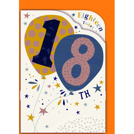 18 års fødselsdag balloner - Kort & kuvert - Paper Rose