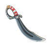 Red Stripe piratsabel - EVA-skum