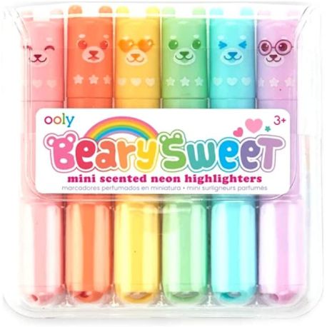 Beary Sweet - 6 mini highlightere med duft - Ooly