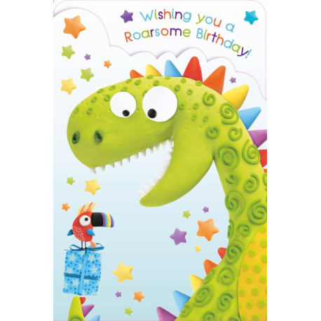Roarsome Birthday Dinosaur - Fold-ud kort & kuvert - Paper Rose