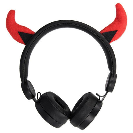 Devil høretelefoner med lysende aftagelige horn - Forever Kids