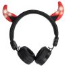 Devil høretelefoner med lysende aftagelige horn - Forever Kids