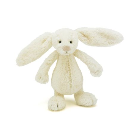 Cremehvid kanin - Lille Bashful bamse - Jellycat