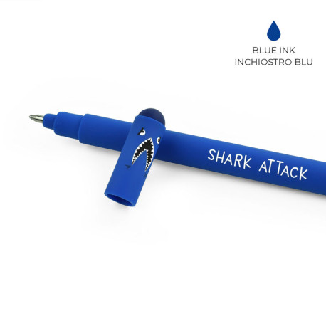 Haj pen med smart blæk der kan viskes ud - Blåt blæk