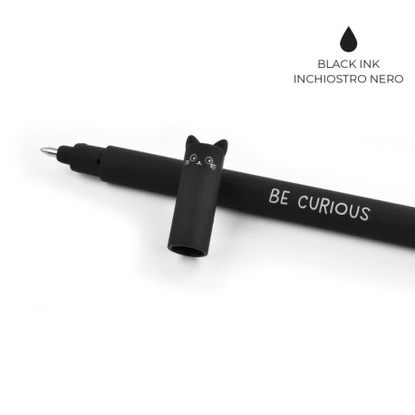 Kat pen med smart blæk der kan viskes ud - Sort blæk
