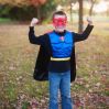Vendbar superhelte vest med kappe & maske - Udklædning (4-7 år) - Great Pretenders
