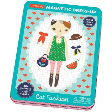 Cat Fashion - Magnetiske påklædningsdukker & baggrunde - Mudpuppy 