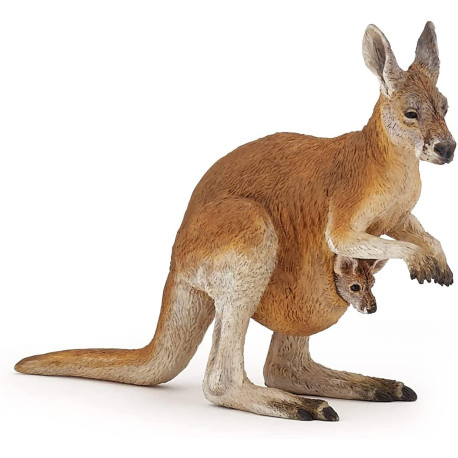Kænguru med unge - Vilde dyr figur - Papo