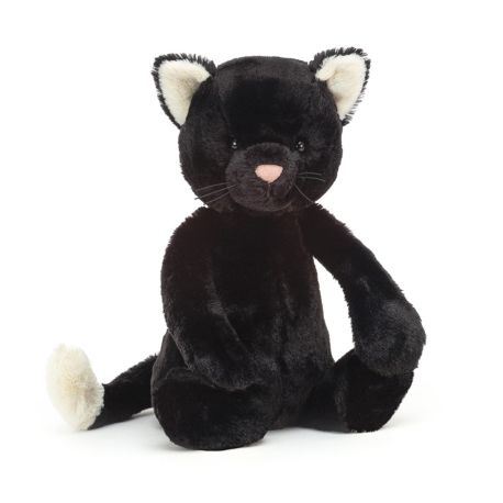 Sort kat - Mellem Bashful bamse - Jellycat