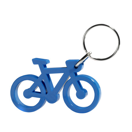 Blå cykel nøglering & taskepynt