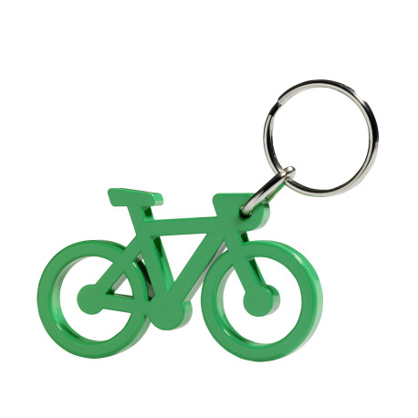 Grøn cykel nøglering & taskepynt