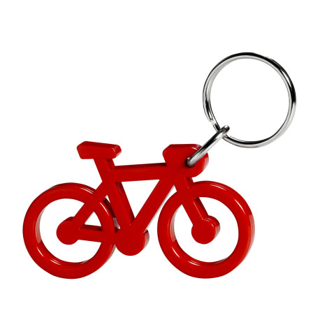 Rød cykel nøglering & taskepynt
