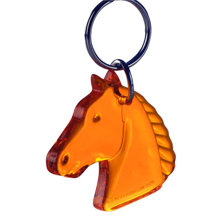Hest orange transparent nøglering & taskepynt