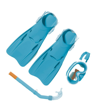 BLUE MARBLE Svømmefødder, snorkel & maske i plast rygsæk - SUNNYLIFE