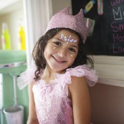 Lyserød paillet prinsessekrone - Great Pretenders