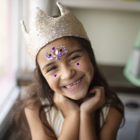 Guld paillet prinsessekrone - Great Pretenders