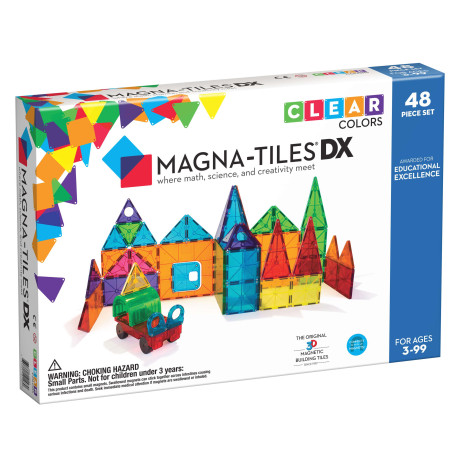 Byggemagneter 48 stk. i klare farver - Magna-Tiles
