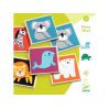 Søde vilde dyr - Memory spil i træ (2-4 år) - Djeco