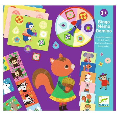 Mine små venner - Billedlotteri, Memory & Domino (3-6 år) - Djeco
