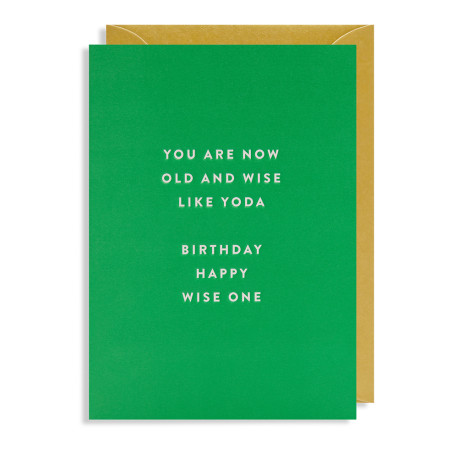 Happy Birthday Wise one - Fødselsdagskort & kuvert - Lagom