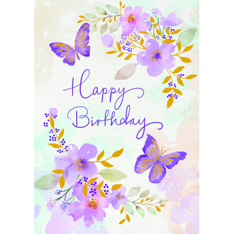 Happy Birthday - Fødselsdagskort & kuvert - Paper Rose
