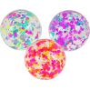 1 stk. Hoppebold med 3D metallic prikker - 4,5 cm - Assorterede farver