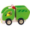 Skraldebil i træ med gummihjul - Goki