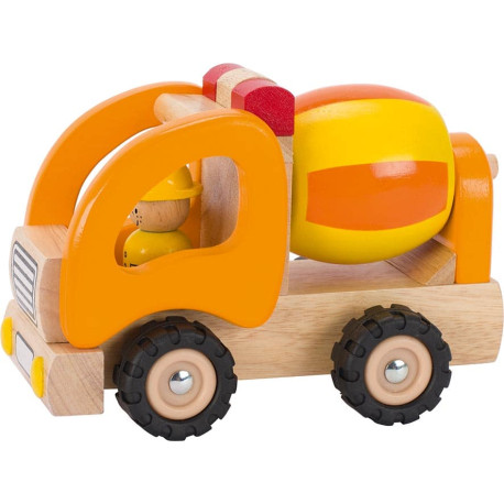 Cementblander lastbil i træ med gummihjul - Goki