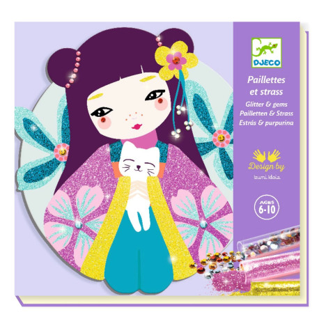 Japanske skønheder - Glimmer & pailletter (6-10 år) - Djeco