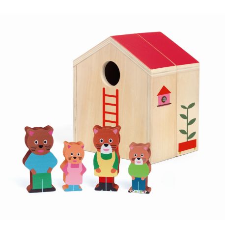 Det lille bjørnehus med 4 bjørne - Djeco
