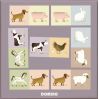 Domino med bondegårdsdyr - Klassisk spil (3-99 år) - Vissevasse