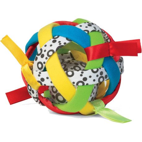 Den originale Bababall bold med klokke & nulrebånd - Manhattan Toy