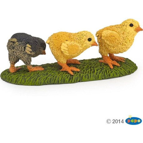 3 små kyllinger - Bondegårdsdyr figur - Papo