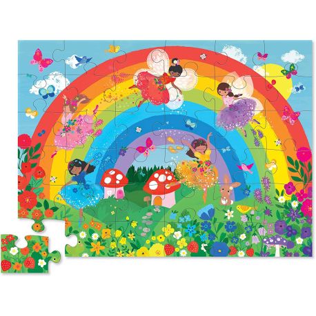 Regnbue - Gulvpuslespil 36 brikker - Crocodile Creek