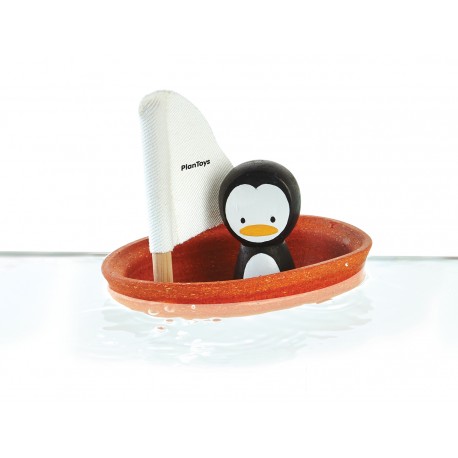 Plantoy badelegetøj - Pingvin i båd