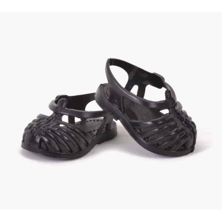 1 par sorte plast sandaler - Dukketøj 34 cm - Minikane