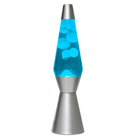 Lava lampe - Blå med lyseblå lava