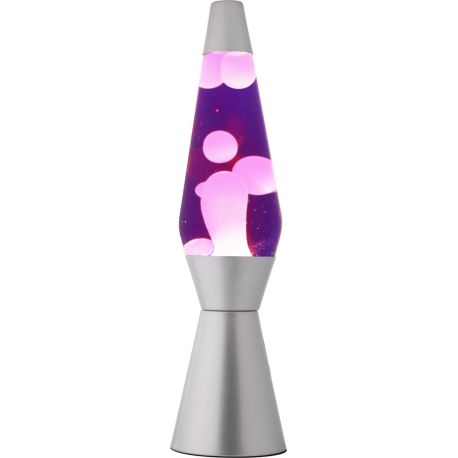 Lava lampe - Lilla med hvid lava