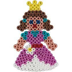 Prinsesse - Små midi perler & plade - Hama