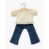 Blonde bluse & jeans - Dukketøj 32 cm - Minikane