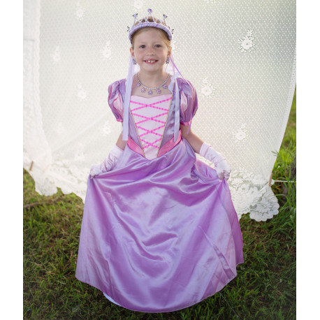 Rapunzel prinsessekjole (7-8 år) - Great Pretenders