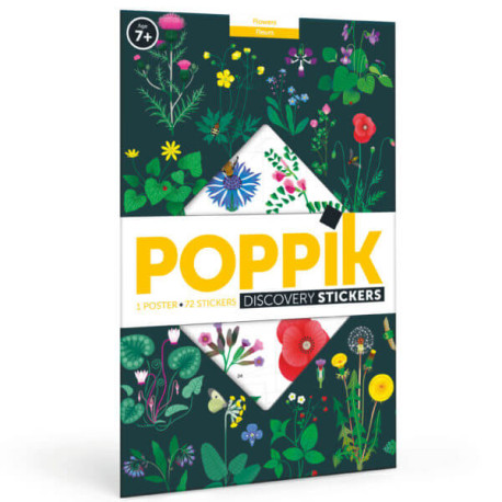 Botanik 7-16 år - Plakat med 72 stickers - Poppik