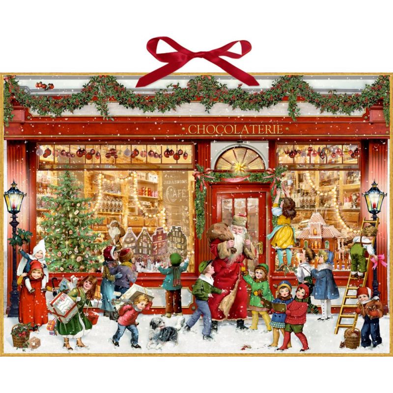 Stor Slikbutik - Julekalender med glimmer (52x38cm)