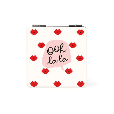 Ooh lala lips - Lommespejl med 2 spejle